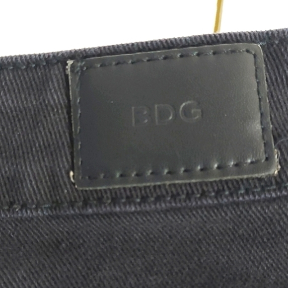 BDG Dree Shorts High Rise Cheeky Distressed Black Size 25 - Picture 10 of 16